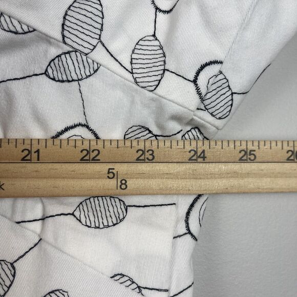 Lucy & Laurel Jacket Womens 2X White Gray‎ Geometric Cotton Open Front Artsy Art - Picture 7 of 8